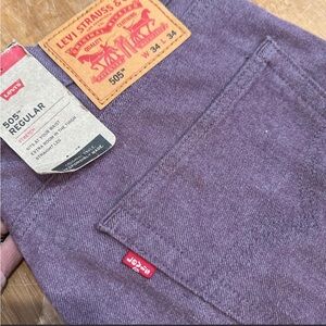 NWT: Men’s Levi purple jeans soft light  34 x 34 pants